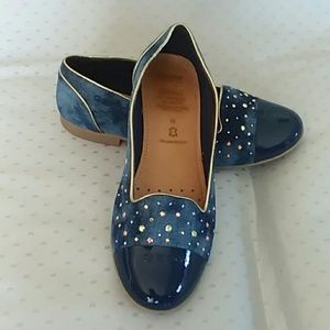 Geox Respira Studded Denim Flats